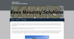 Desktop Screenshot of keesmasonrysolutions.com