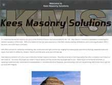 Tablet Screenshot of keesmasonrysolutions.com